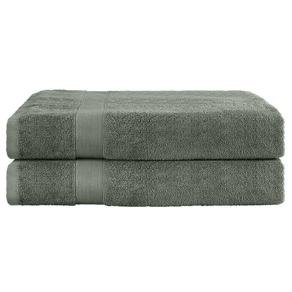 2 Pack Bath Sheets Set Cotton Extra Large Towel Green - NuSea